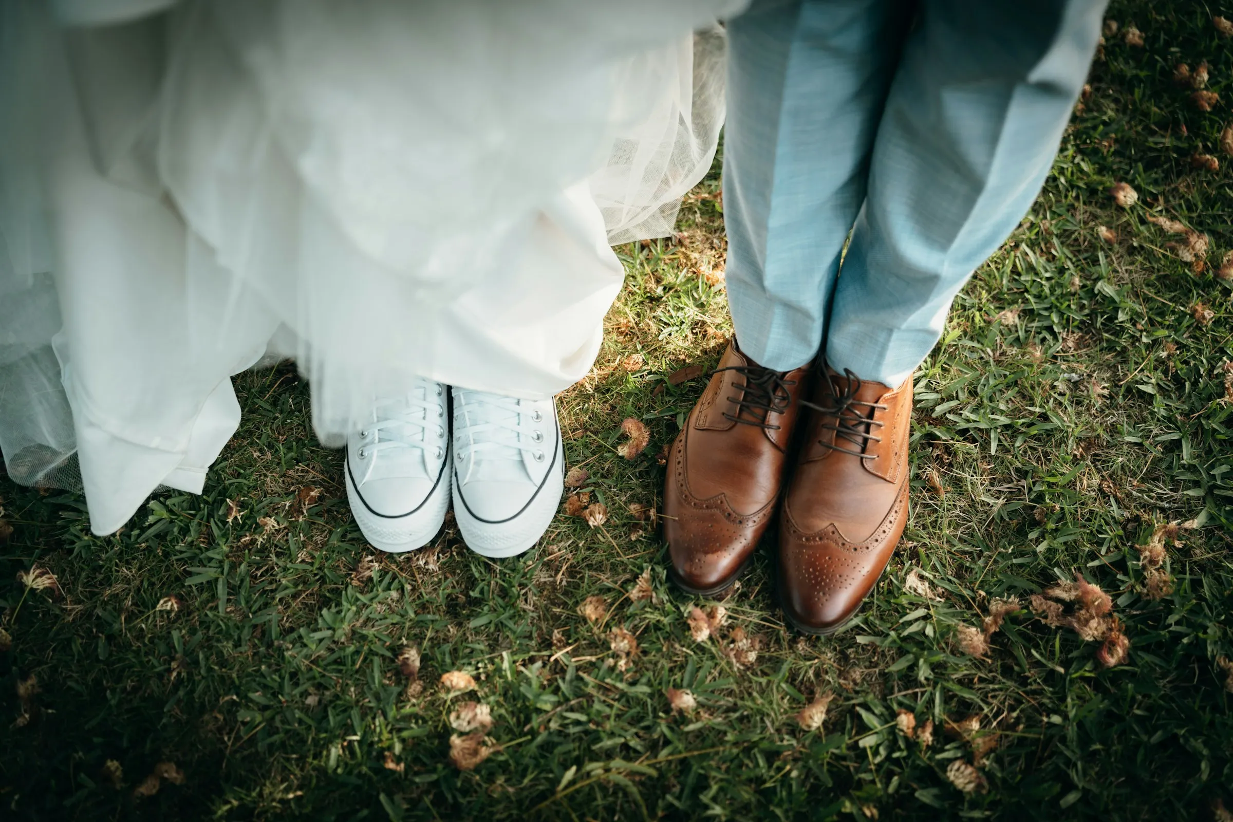 Shoes on the grass